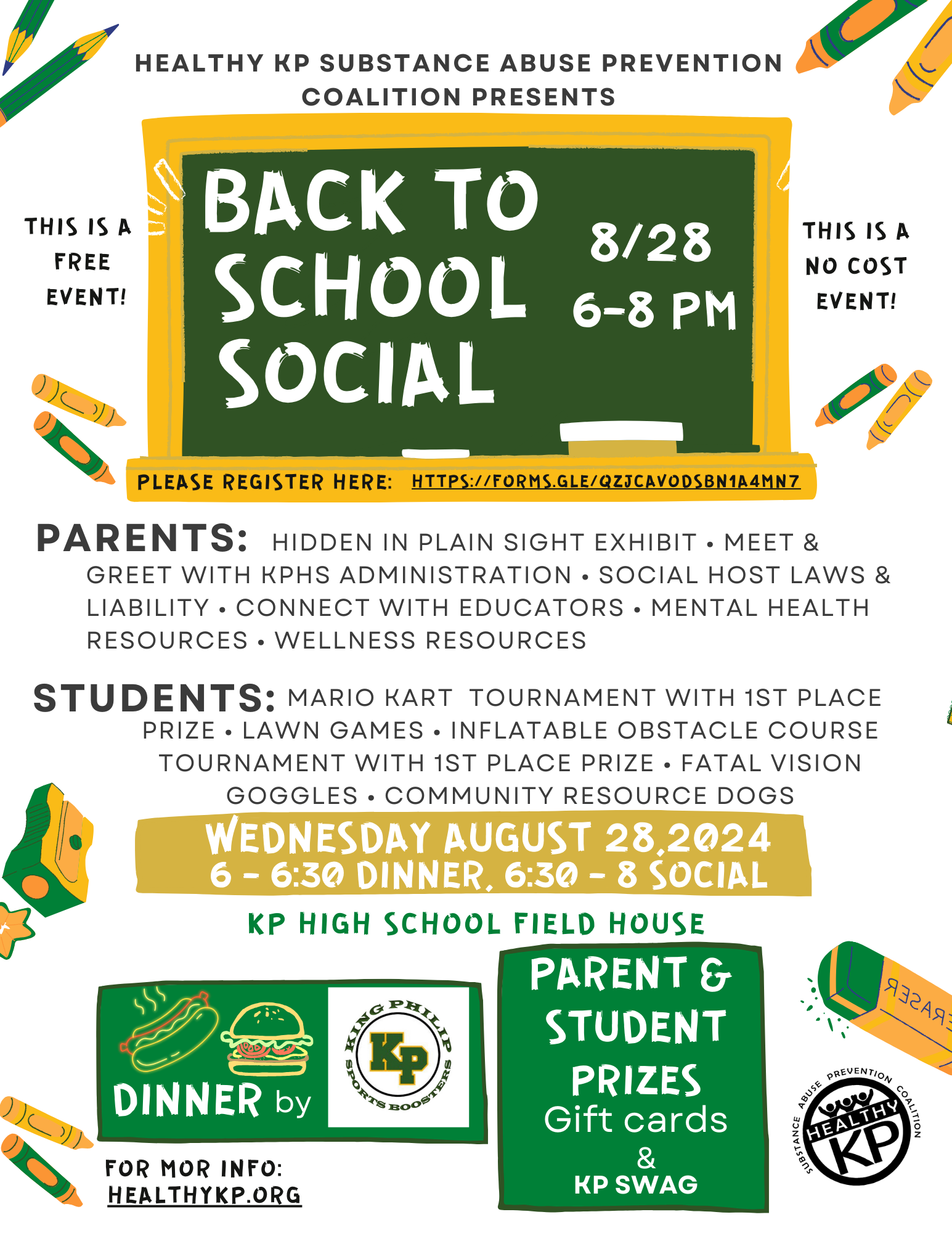 Healthy KP Substance Abuse Prevention Coalition to Host Back to School